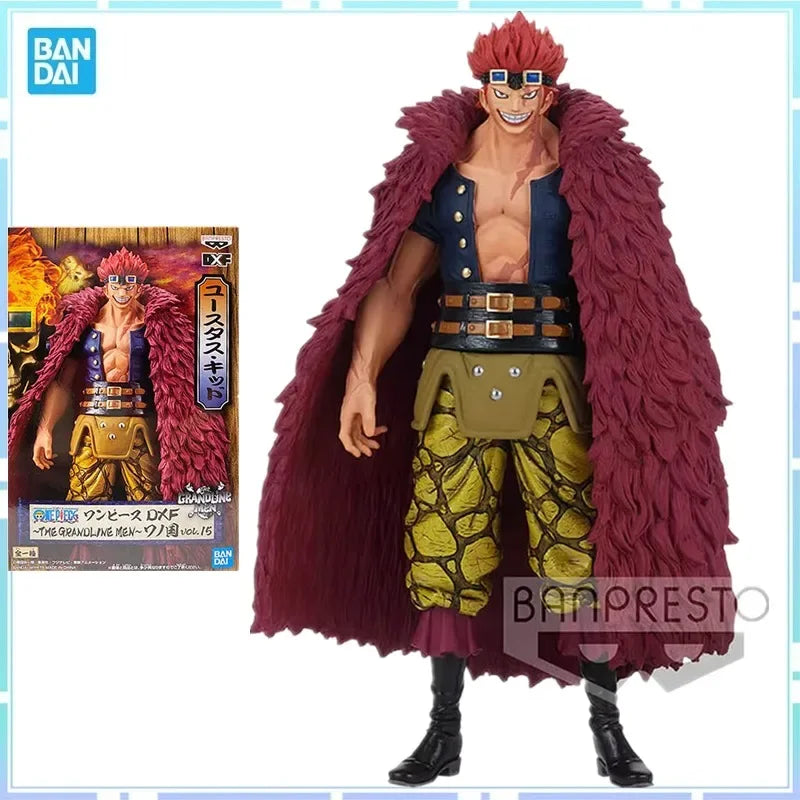 Bandai Original Anime One Piece Figur Eustass Kid Land of Wano DXF Action Model Puppen Spielzeug PVC Sammlerstück Kinder Halloween Geschenk
