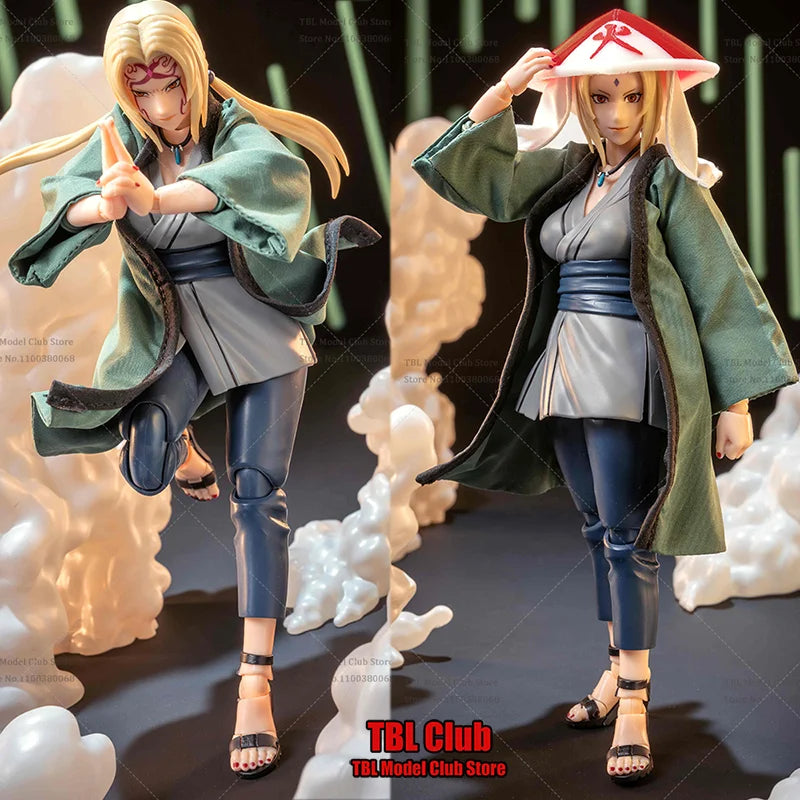 1/12 Scale Female Clothes Cloak NARUTO Tsunade Medical Ninjutsu Japanese Anime For SHF 6-inch Action Figure Soldier Scene