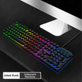 104 Tasten kabelgebundene Tastatur mit RGB-Hintergrundbeleuchtung, atmendem Licht, kabelgebundene ergonomische Gaming-Tastatur für Computer, Laptop, PC, Gamer, Büro