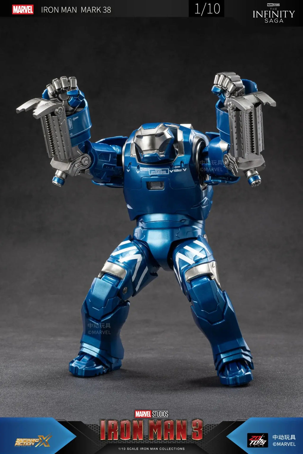 ZD Toys Marvel Avengers Iron Man MK38 Igor MK37 Hammerhead MK12 Kingarts MK40 Shotgun Action Figure Collections Gift