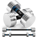 Verstellbare Hanteln aus Stahl 40LB / 60LB - 2-in-1-Hantel-Langhantelset für das Training im Heim-Fitnessstudio - kompatibel mit V1.0-Hanteln