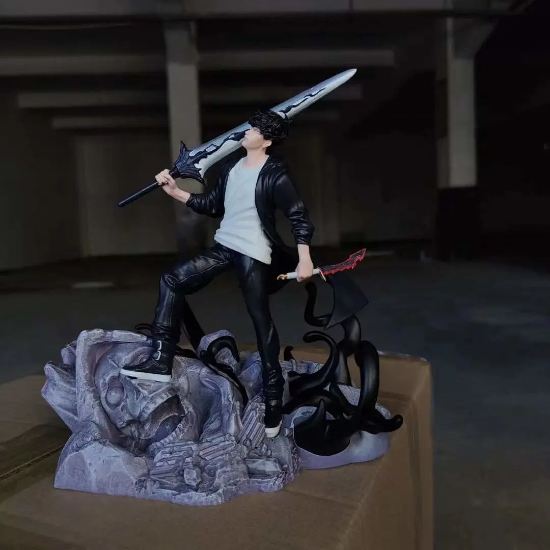 In Stock 20cm Solo Leveling Sung Jin-Woo Shadow King Anime Figure Shadow King Sung Jin-Woo Action Figure Doll Custom Toys Gift