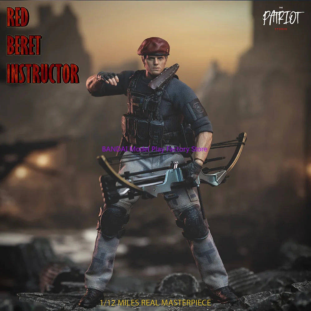 In Stock Patriot Studio 1/12 Scale H.C.F Undercover Red Beret Instructor Jack Crowsa 1.0 Full Set 6in Male Action Figure Model