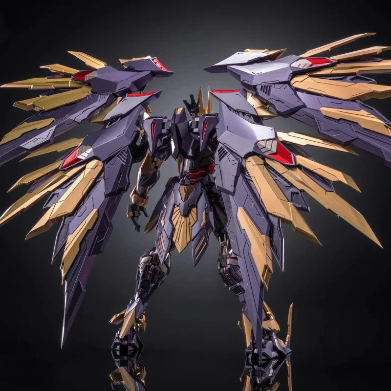 Fire General 1/100 Oda Nobunaga Alloy Finished Mecha Action Figures Luminous Samurai Style Mecha Toy With Base Ornament Boy Gift