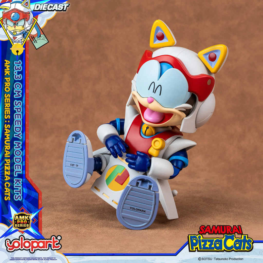 YOLOPARK 13.3cm Samurai Pizza Cats AMK PRO Series Speedy Model Kit TOY Gift For girl boy