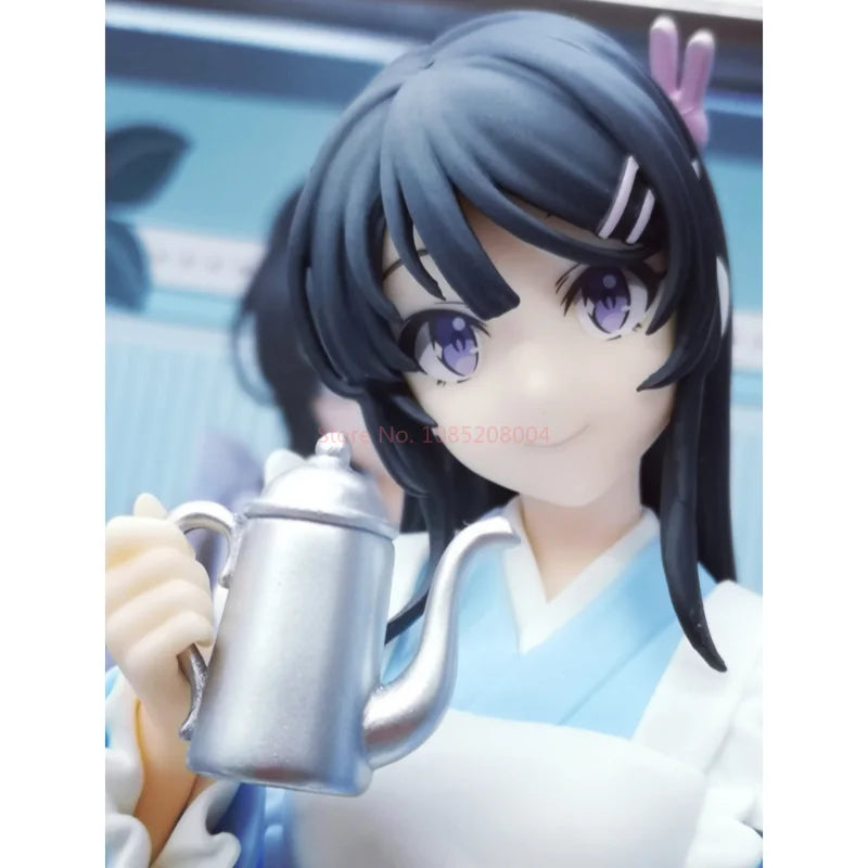 New Original Elcoco Rascal Does Not Dream Of Bunny Girl Sakurajima Mai Kimono Maid Anime Figure Desktop Model Ornament Toys Gift