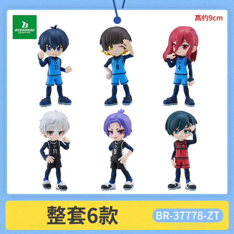 Blue Lock Kishinichi Chigiri Hyouma Ishimura Rin Q Edition Figure - Creative Anime Model, High-Value Doll Tabletop Ornament Gift
