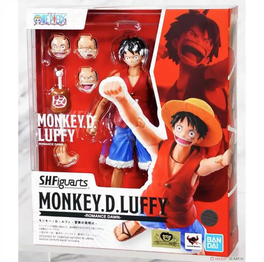 100% Original Bandai S.H.Figuarts SHF One Piece Monkey D. Luffy Romance Dawn In Stock Anime Action Collection Figures Model Toys