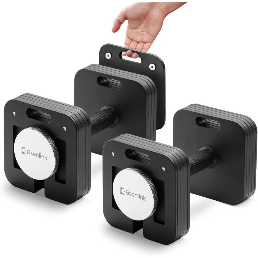 Verstellbares Hantelset, 2 x 10–50 lb, 5-lb-Schritte, quadratische Hanteln mit Schnellverschluss für das Fitness-Studio zu Hause