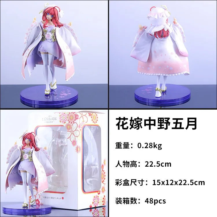Five-Point Flower Wedding Dress Nakano One Flower Two Nakano Three Nine Four Leaves May Anime Action Figure Pvc Model Toys Gifts