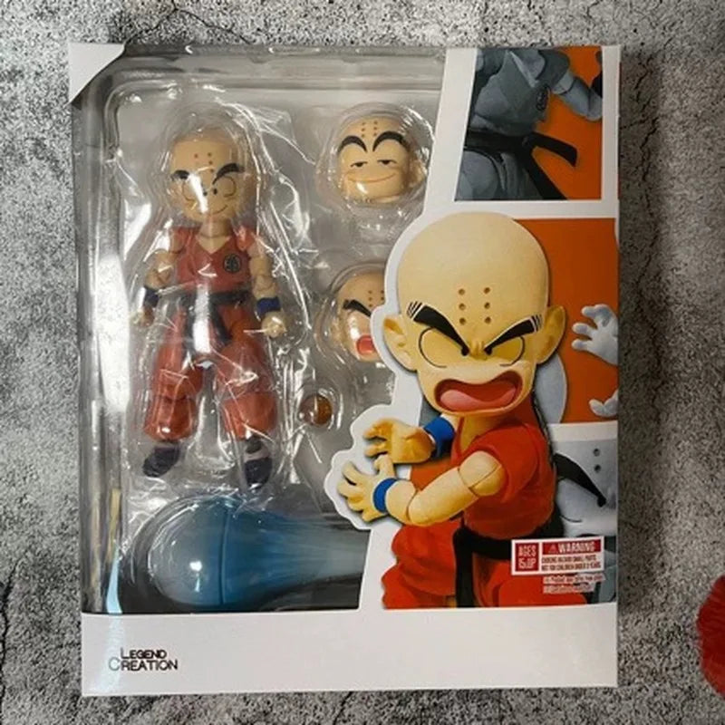 New Anime Peripheral Dragon Ball Shf Childhood Krillin Articular Mobility Figurine Pvc Action Figure Collectible Model Toy Boxed