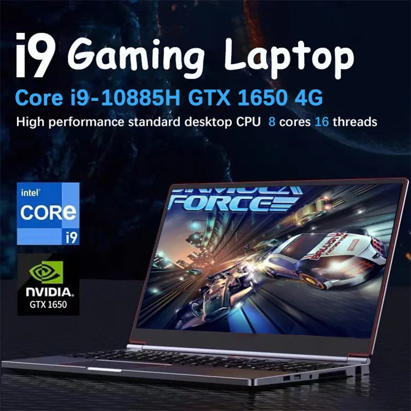 YSJMNPC Gaming Laptop Computer Intel Core i9 9880H GTX1650 i7 9850H16 Inch IPS Screen 144Hz Refresh Rate RGB Keyboard WiFi
