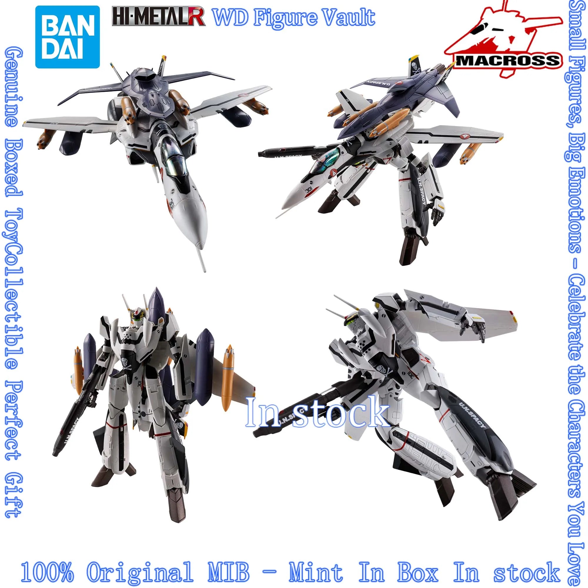 In stock Bandai HI-METAL R Macross Zero VF-0S Phoenix (Roy Fokker Machine)  QF-2200D-B Ghost Figures  Genuine Boxed Toy Gift