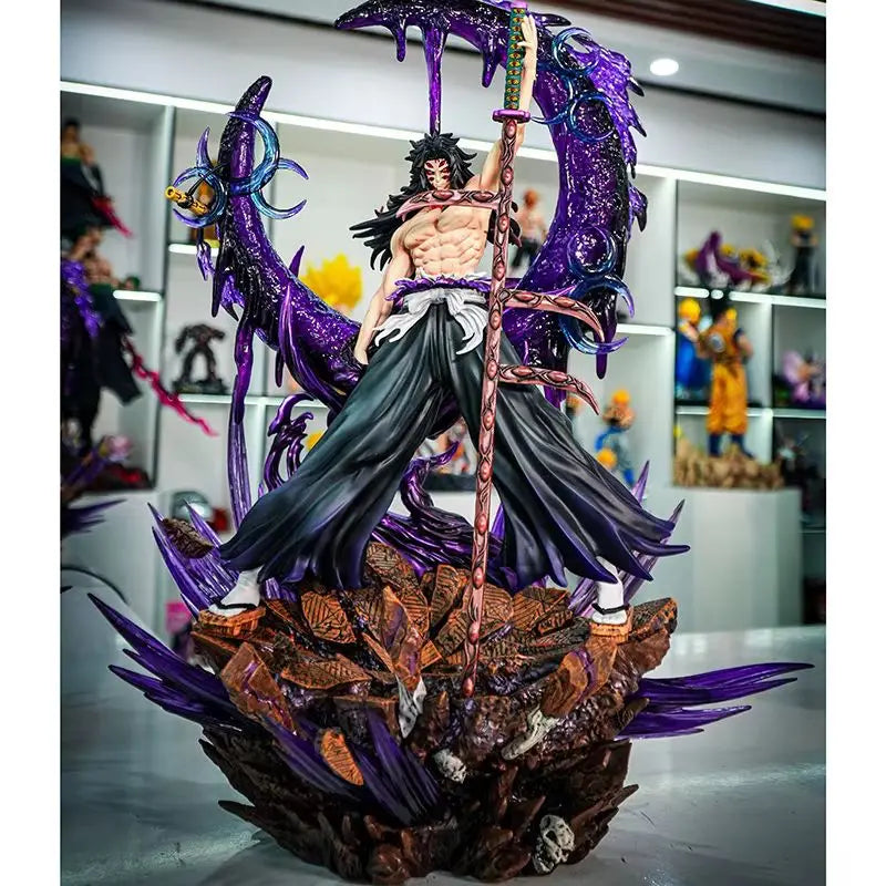 45cm Demon Slayer Anime Figure Kokushibo Figures Pvc Statue Room Decoration Collection Model Gifts Toys