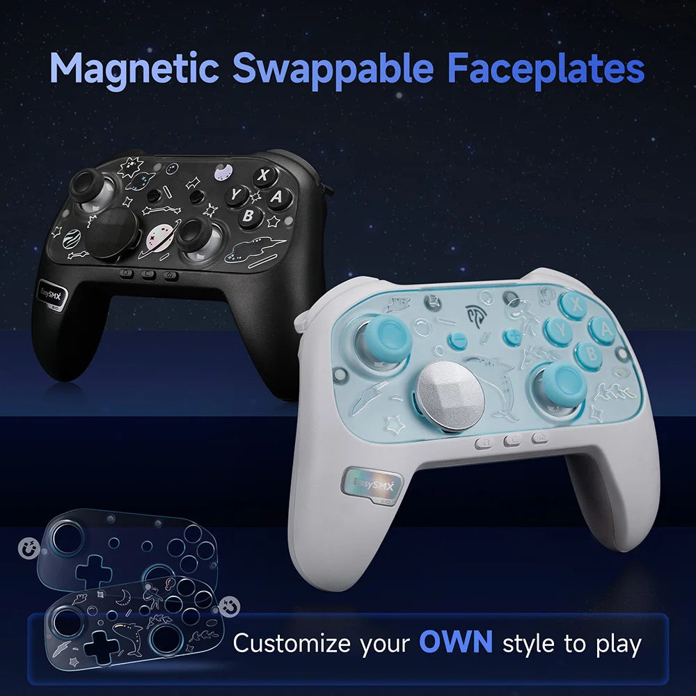 EasySMX S10 Wireless Gamepad RGB Controller Compatible with Switch 2/PC/Phone/Steam/TV, TMR Stick, HD Vibration, For Pokemon