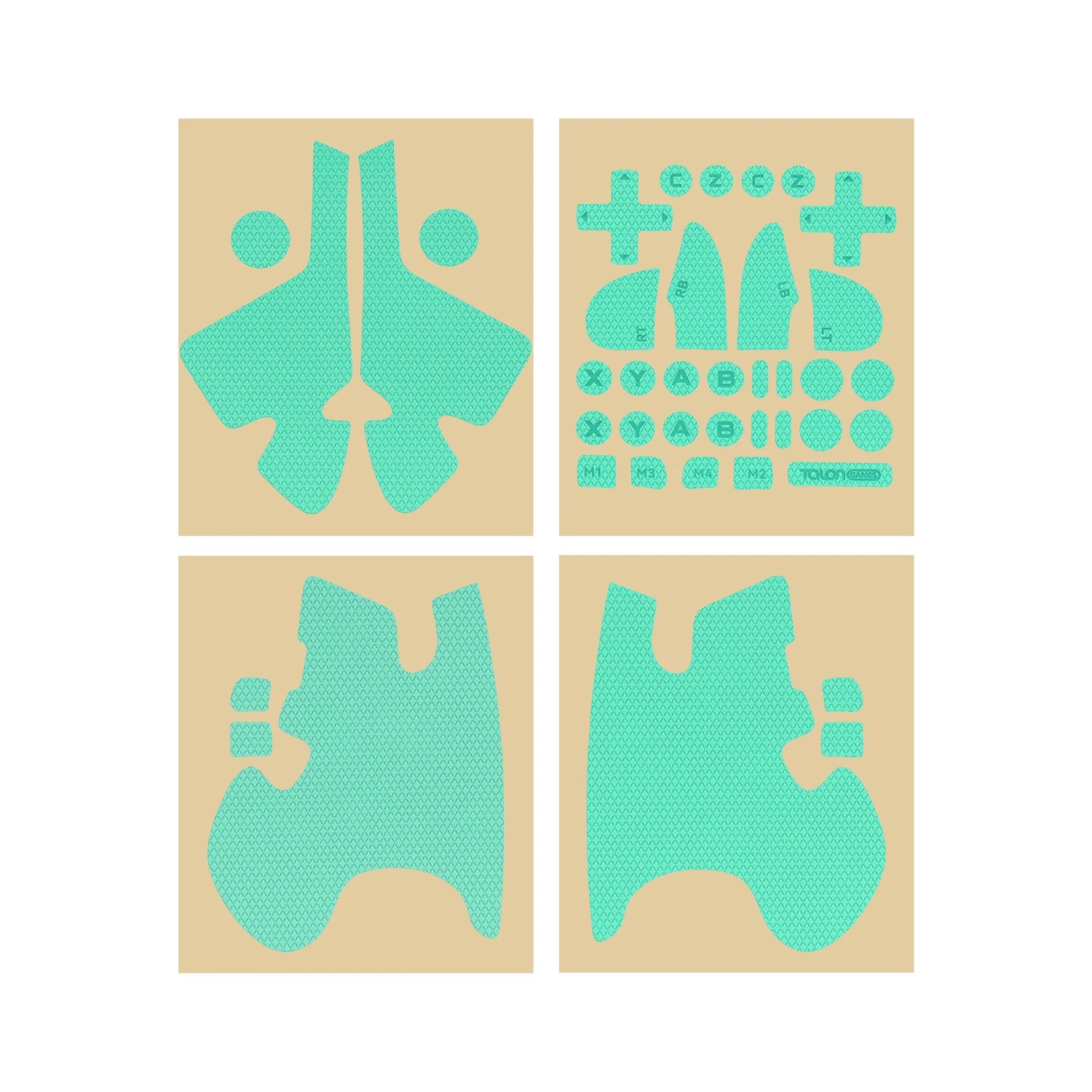 Cyan TALONGAMES Controller Grip Tape Classic Version Compatible With Flydigi Vader 3 / 4 Pro Wireless Handle,Buttons Non-slip