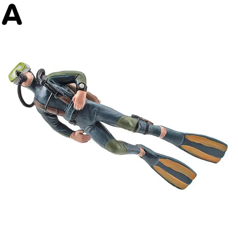 Miniature Diver Figurines Models Ornaments Diving Enthusiast People Mini Swimmers Figurines Plastic Diver Toy Figures Room Decor