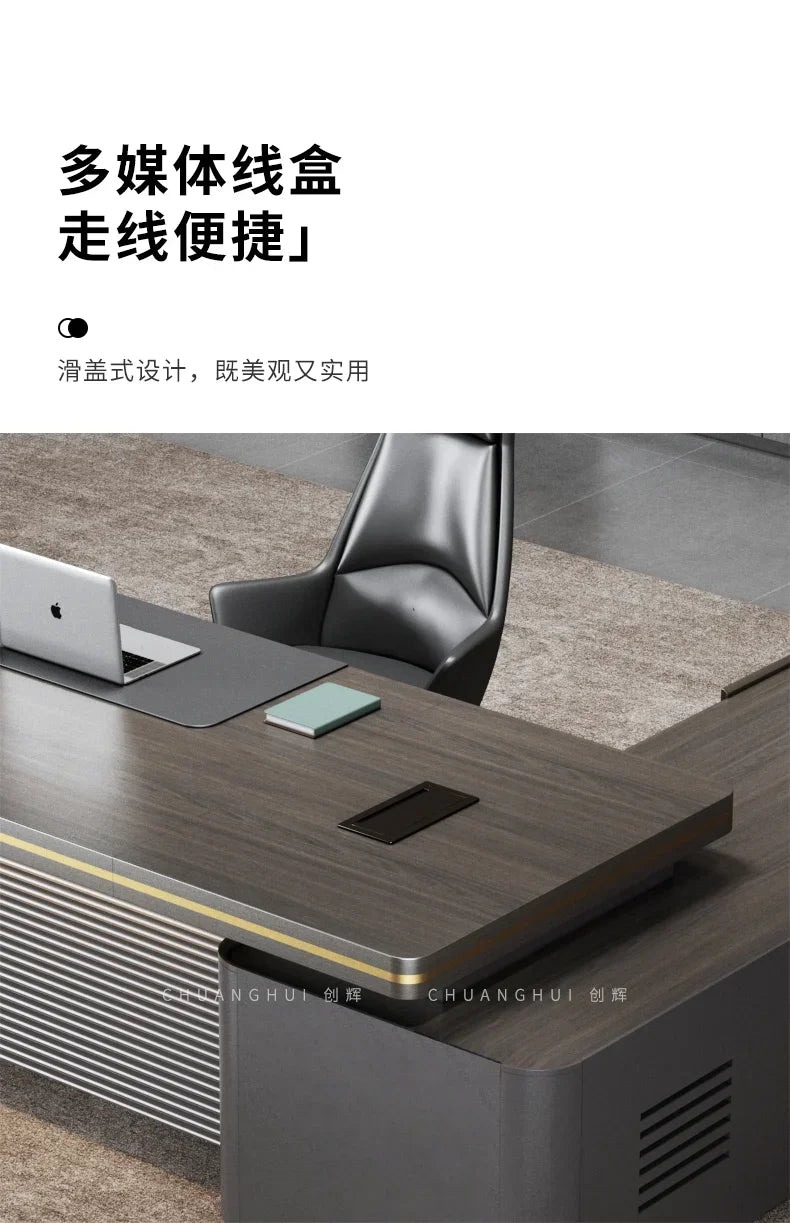 L Reception Office Table Adjustable Executive Work Pc Writing Desk Study Modern Mesa Escritorio Desk Accessories Furniture