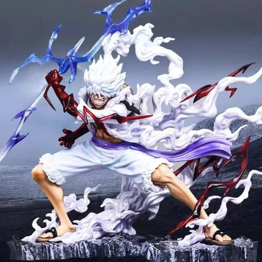 25cm/9.8inch One Piece Lightning Fifth Gear Nika Lightning Luffy PVC Action Figure Model Decoration Collection Toys Gift