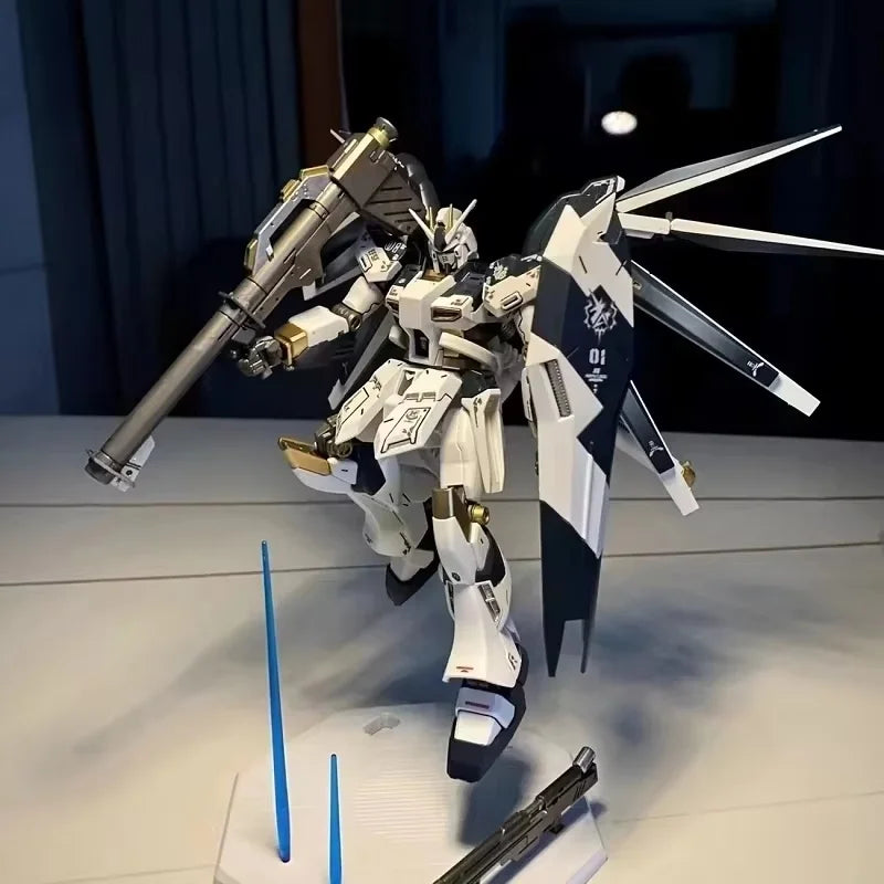 Hi-ν RX-93-ν2 HG 1/144 Hi Nu GPB Color Mech Assembly Model Kit Action Figure Boys' Puzzle Toys Desktop Ornament Doll Collectible