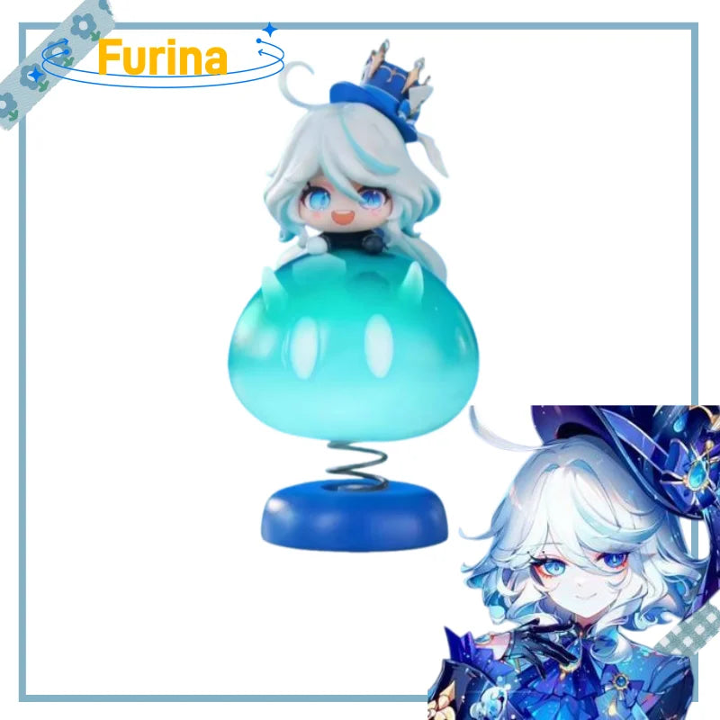 Genshin Impact Q Version Furina Figure Anime Vibrating Model Statue Collectible Toys Desktop Ornament Gitf For Fans And Gamers
