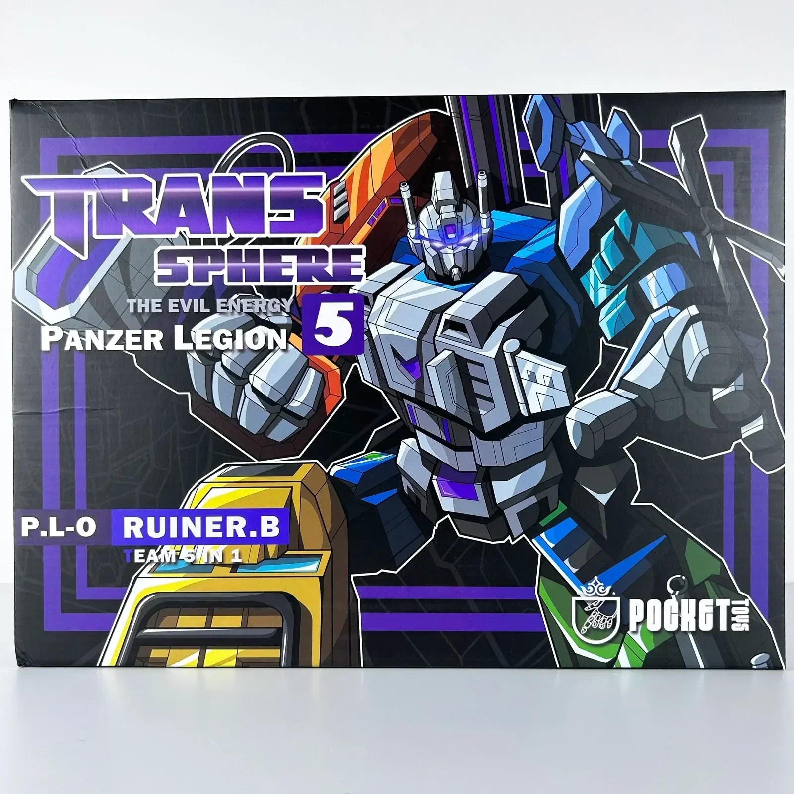 PocketToys Transformation Bruticus 5 in 1 PT05 PT-05 Combo G1 Battle Titan 27cm Action Figure Toy Collectible Gift in Stock
