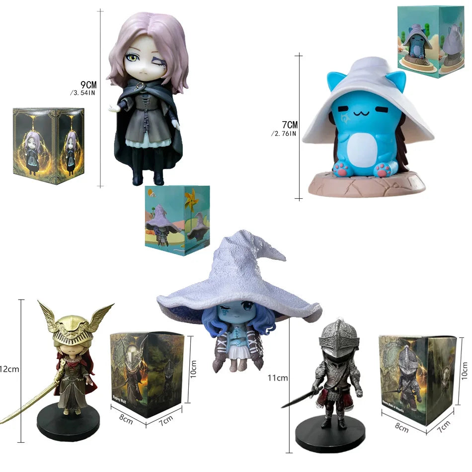 2026 In Stock Ring Gaming Q Version Mini Ranni Cat Melina Malenia The Half-Wolf Action Figure Lani Magic Ornaments Dolls