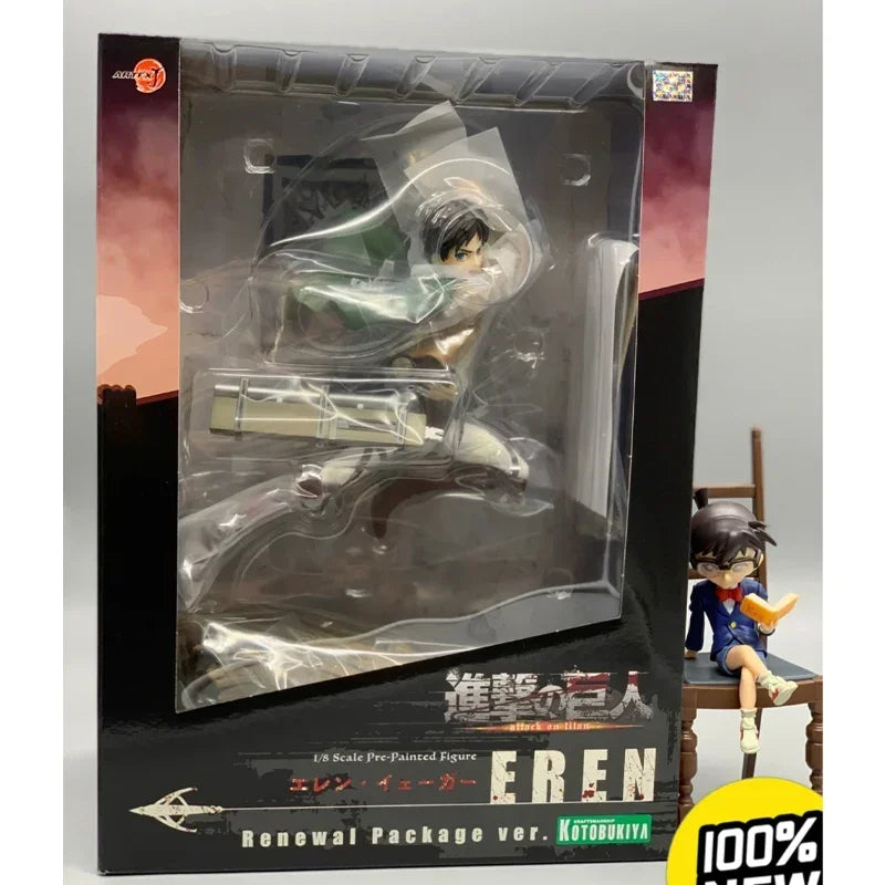 Spot Kotobukiya ARTFX J Eren Yeager Original Anime Figure Attack on Titan Figurine Collection Model Toy