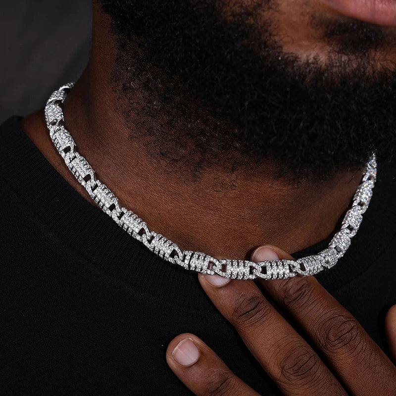 Full D VVS1 Moissanite Infinite Necklace Original 925 Sterling Silver For Women Man Fine Party Jewelry Gift Divide Into Bracelet