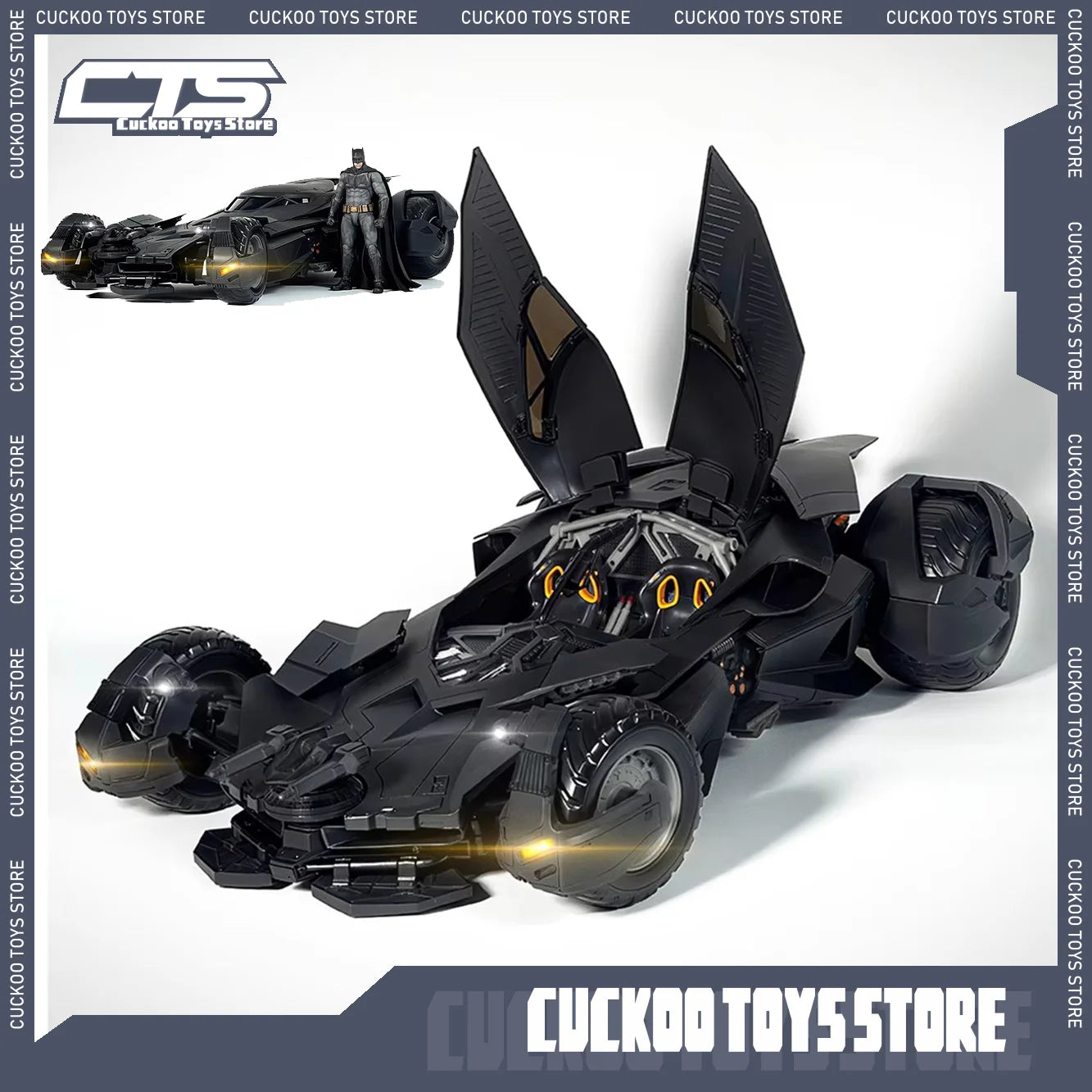 NEW Original XWS Batmobile Model DC Justice League BVS Batman Figure 1/12 Big Ben Batman Statue Collection Kid Toy Gifts