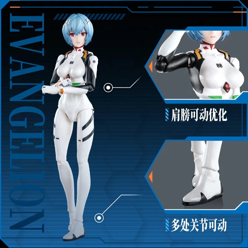 Genuine New 2025 Blokees Neon Genesis Evangelion EVA Rei Ayanami Battle Suit Action Figure Assembly Model Collect Toys Gifts