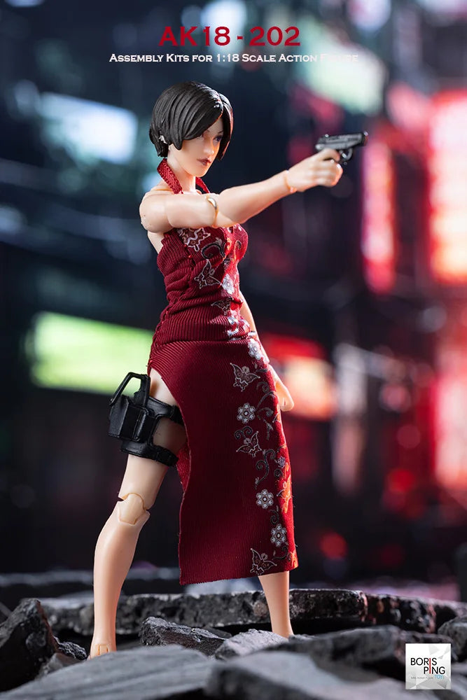 Presale BorisPing AK18 1/18 Scale Classic Game Character Special Agent Female Warrior Full Set Model 3.75 Inch Action Figure
