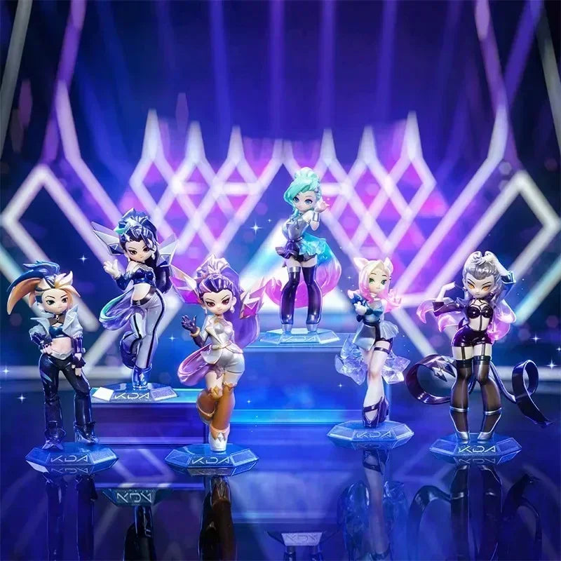 POP MART K/DA ALL out Series League of Legends Blind Box - Kawaii Anime Фигурка Изненада Мистериозна Колекция Кукли