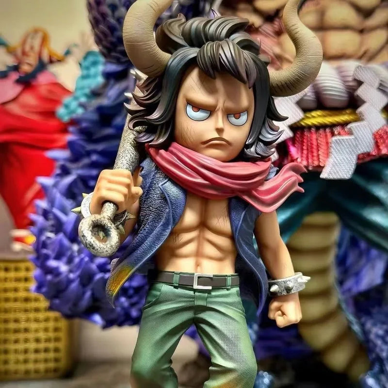 23cm One Piece Kaido Anime Figures Childhood Series Manual Model Pvc Action Figure Collection Ornament Toy Children Gift