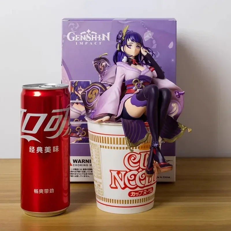 18 см Genshin Impact Аниме Фигурки Raiden Shogun Фигурки Gk Статуя Фигурка Модел Кукла Колекция Стая Декорация Коледни Играчки Подарък