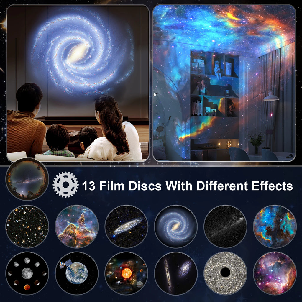 13-in-1-Sternenprojektor, Planetarium-Galaxieprojektor für Schlafzimmer, Aurora-Projektor, Nachtlichtprojektor für Kinder und Erwachsene