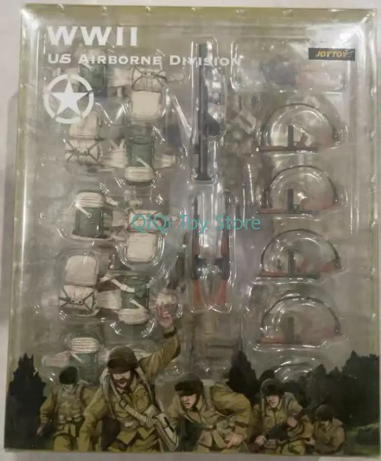 JOYToy 1:18 3.75-inch super moveable soldier 1/18 U.S. airborne division model handcraft paratrooper skipping rope
