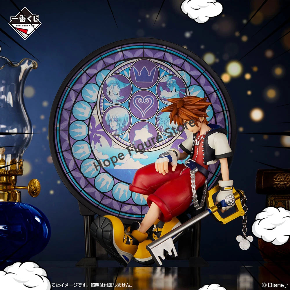 In Stock Original BANDAI Ichiban Kuji Linking Hearts Roxas Sora Figure Anime Model Kingdom Hearts Figure Genuine Toy