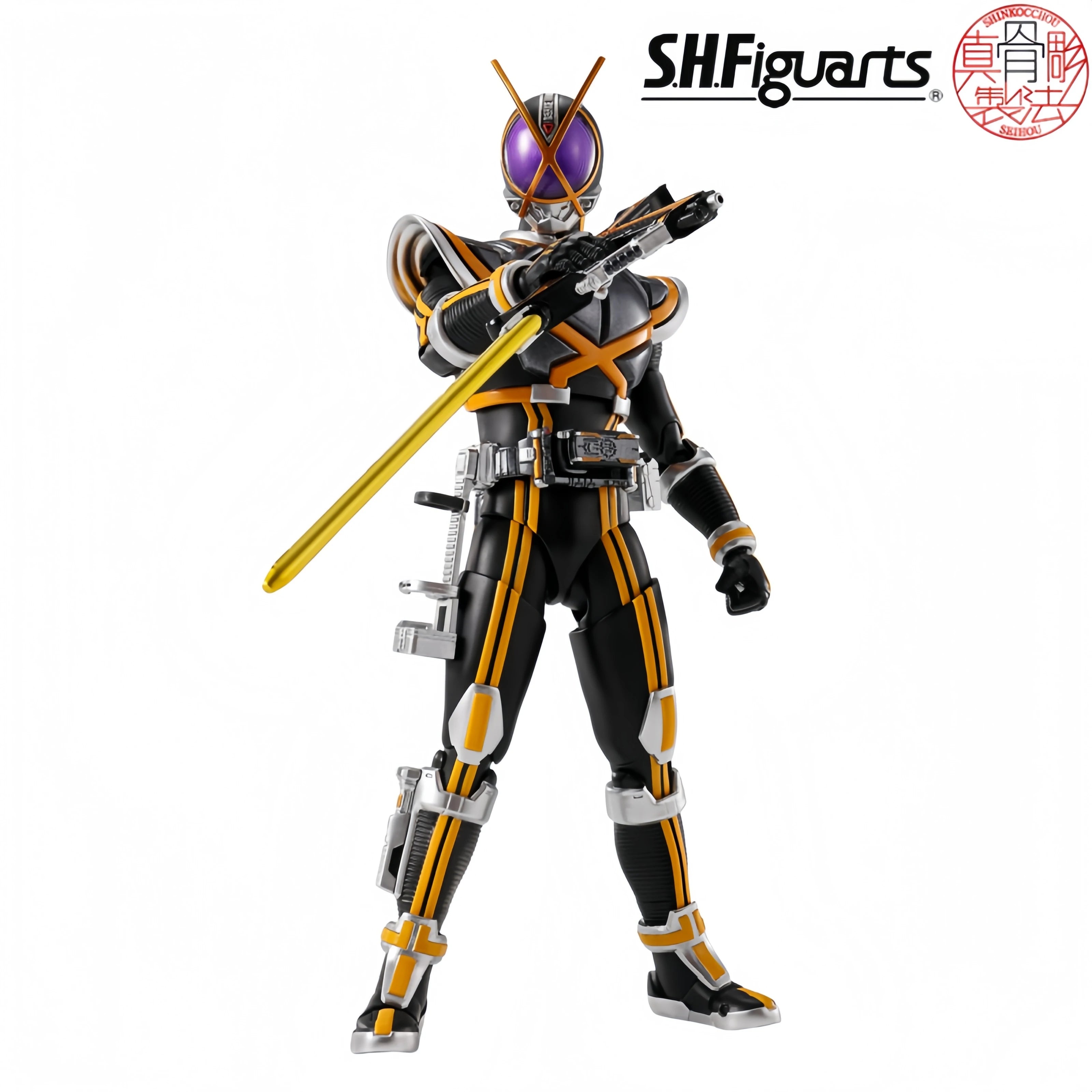 Bandai Tamashii Web Limited SHF Kamen Rider Kaixa (Shinkocchou Seihou) Anime Kamen Rider 555 Original Action Figure Collectible