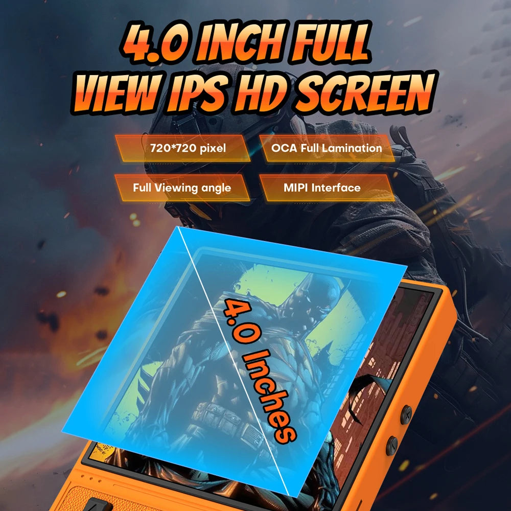Open Source S600 Retro Handheld Video Game Console  Linux System 4.0 Inch IPS Screen Portable Game Player 18000+ Games Gift