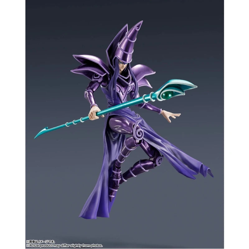 In Stock Original Bandai S.H.MonsterArts SHM Yu-Gi-Oh Dark Magician Anime Action Figure Model Toys