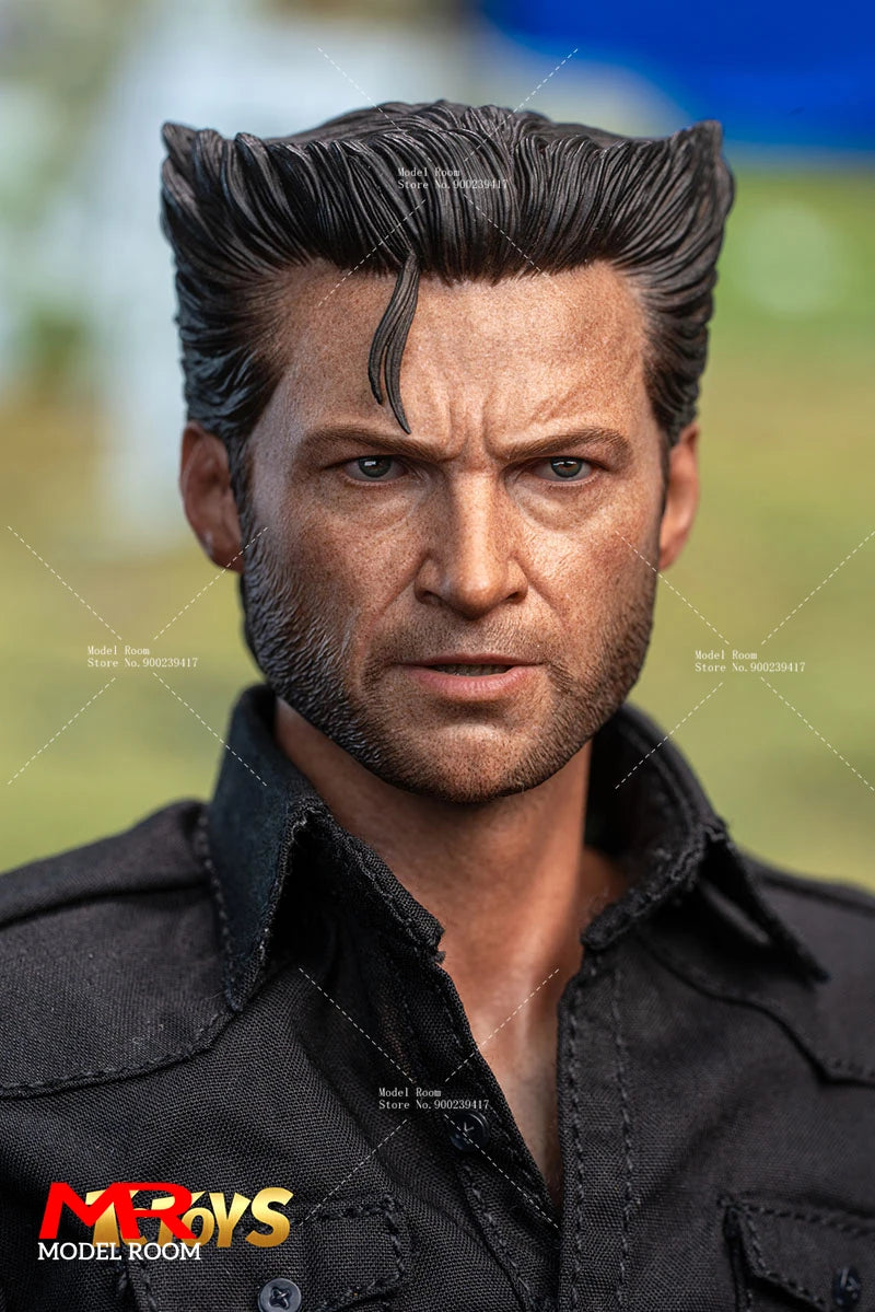 Top Copy Toys TC001 1/6 Young Hugh Jackman Head Sculpt Costume Set Model Fit 12'' Male Soldier Action Figure Body