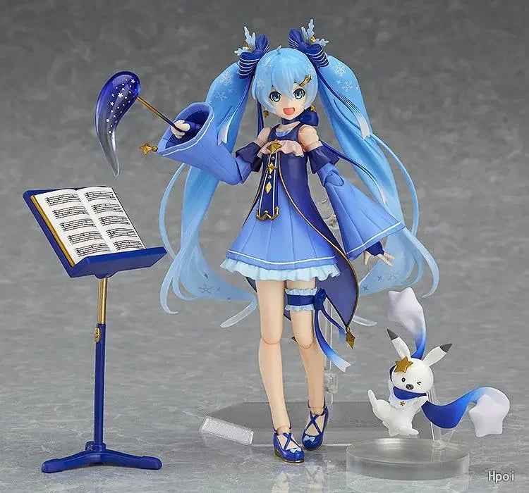 In Stock Original Figma VOCALOID  Miku Rabbit Yukine Princess Snow Miku Action  Figures Toys Gifts