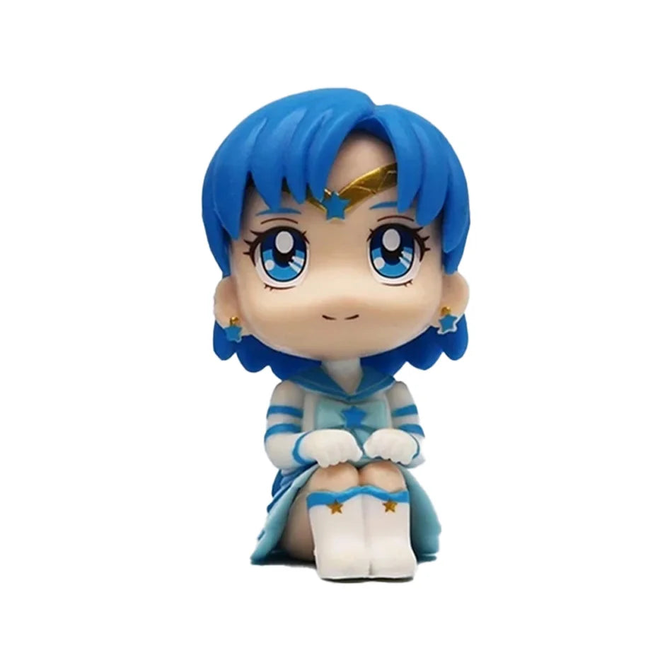 7cm Sailor Moon Anime Figure Tsukino Usagi/Chibiusa/Kino Makoto Action Figure Sailor Mars Jupiter Mercury Venus Figurine Kid Toy