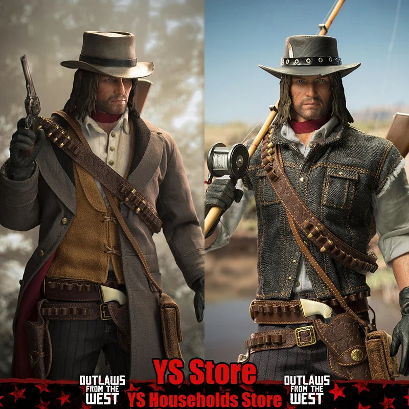 LIMTOYS LIM011 1/6 Movable Cowboy John Action Figure Classic Movie Outlaws From The West Simulation 12" Full Set Soldier Model