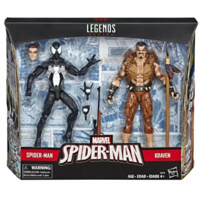 Original Hasbro Marvel Legends Series SPIDER-MAN & KRAVEN Anime Figure Collection Toy Model