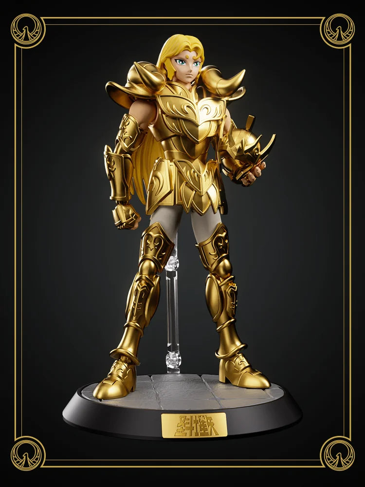 Original Blokees Saint Seiya Actionfigur Taurus Aldebaran Spielzeug Aiolos Pegasus Mu Aiolia Milo Montagemodellbausatz Champion-Klasse