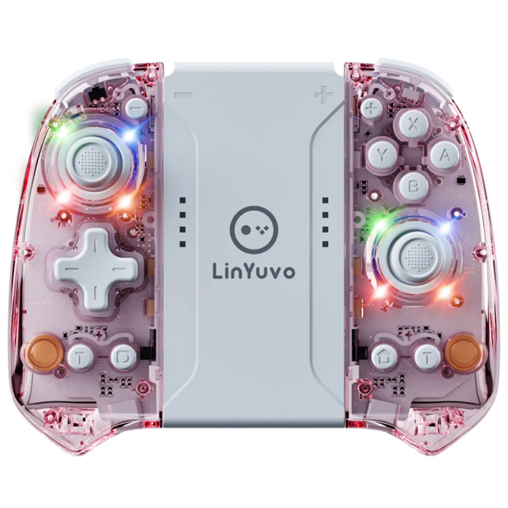 LinYuvo Wireless Gamepad KS58 for Switch&OLED with Turbo/Vibration/6-Axis Gyro/Wake-up Function/Hall Rocker,Long Life Gamepad