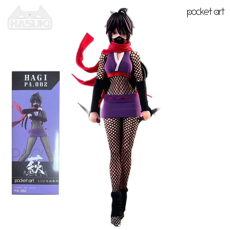 HASUKI - God Cat Jumping Original Pocket Art Series  Demonic Witch Chun Handheld and Movable Humanoid Figures Collectible Model