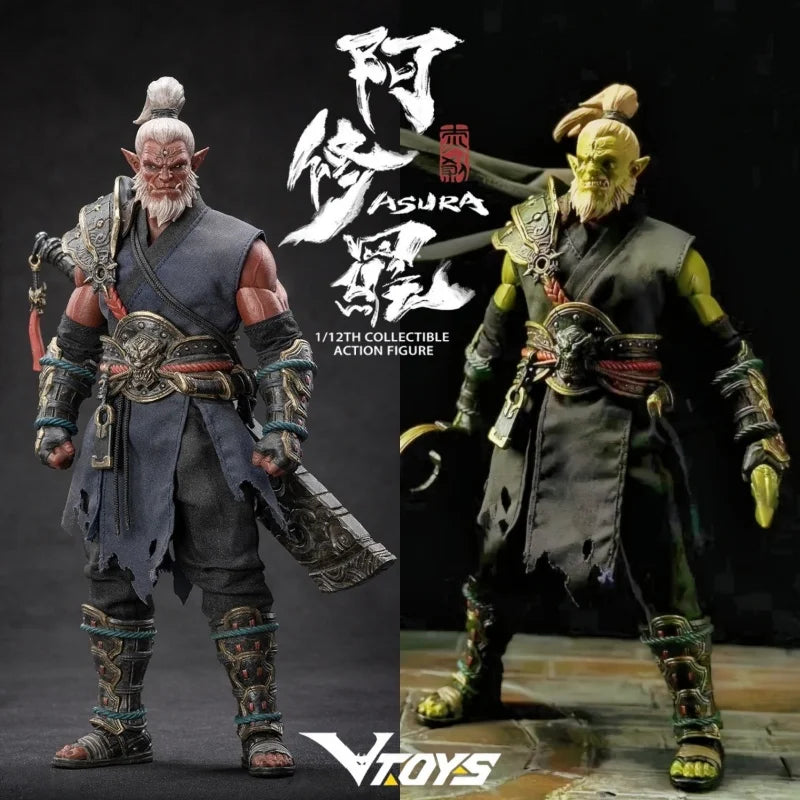 Vtoys Asura Action Figure VSd006 Cloth Gown Original Collection Soldier PVC Model Bamboo Hat Full Set Toy Limited Version Gift
